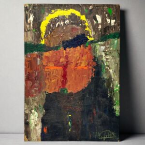 Jean-Michel COULON (1920-2014) Peinture abstraite à l'huile sur carton